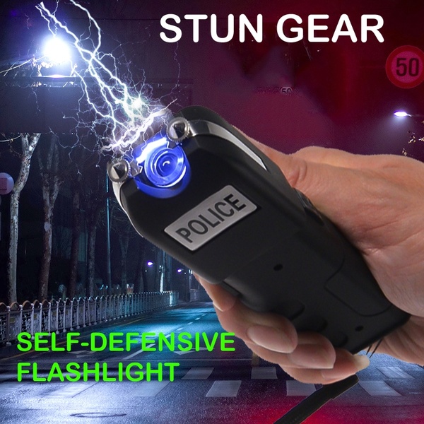 Choque Lanterna DEFESA Stun POLÍCIA Heavy Duty Recarregável com LED Lanterna Auto-Defesa Defenda-se Lanterna Elétrica Tazer  R$200,00  FRETE GRATIS