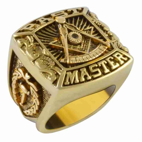 ANEL Punk dos homens de ouro 18 k anel maçônico de aço inoxidável 316l jóias religiosas dos homens de aço inoxidável presente R$35,00  FRETE GRATIS  SITE aqui www.DUGEZZU.com.br boas compras