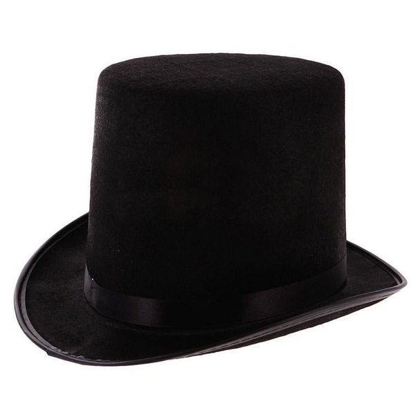 CARTOLA Traje Adulto Alto Topo Steampunk Black Hat Mágico Casamento Victorian Mat Hatter FRETE GRATIS