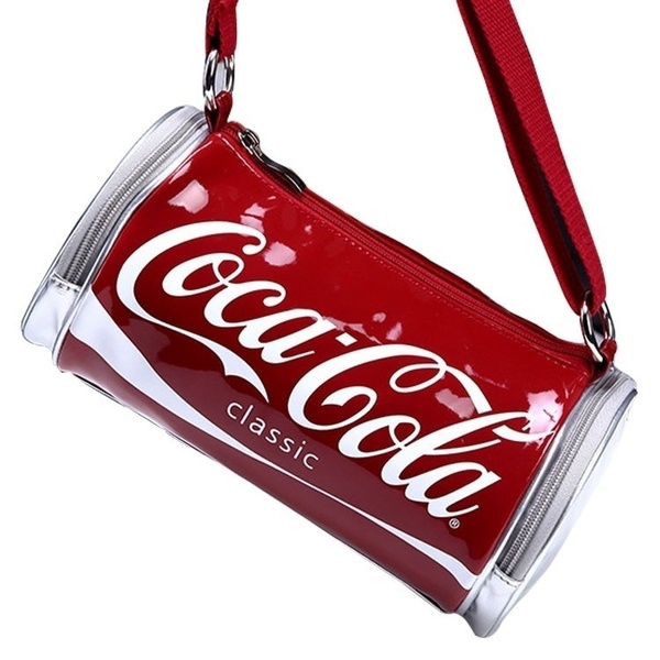 Bolsa Feminina Coca-Colca Shoulder Aslant Bag Fashion Street (Cor: Vermelho e Branco) FRETE GRATIS