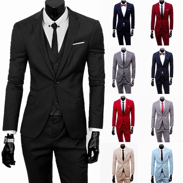 Terno dos homens Terno de duas peças (casaco + calça) Vestido de casamento casual Partido formal dos homens de negócios Jaqueta clássica 9 cores S-6XL R$160,00 FRETE GRATIS CADASTRE-SE no SITE www.DUGEZZU.com.br e Boas Compras