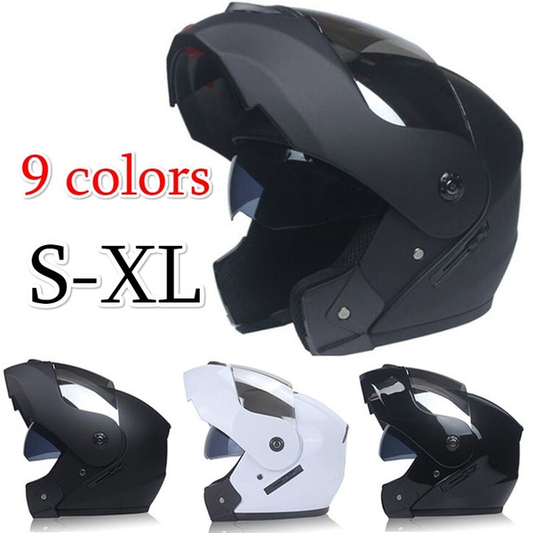 Capacete de alta qualidade de motocicleta de lente dupla de rosto completo com capacete interno de viseira solar FRETE GRATIS