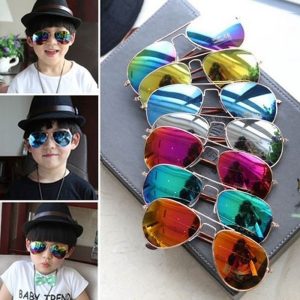 OCULOS Moda meninos meninas crianças óculos de sol espelho lente reflexiva óculos de sol frescos óculos FRETE GRATIS