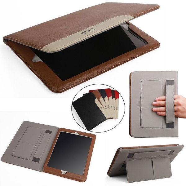 TABLET ultra fino suporte flip leather case capa para ipad mini 1 2 3 4 & ipad 2 3 4 e 12.9 “ipad pro & 9.7” ipad pro & air 1 2 & novo ipad FRETE GRATIS