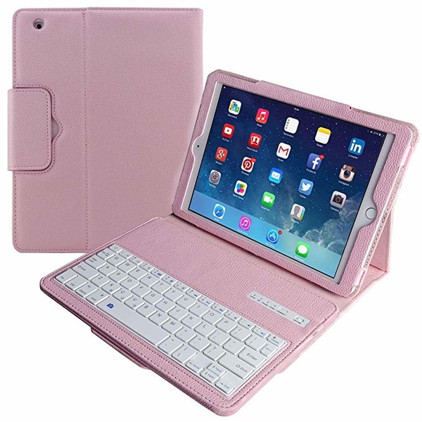 TABLET Capa de teclado para iPad Pro 12.9 / 11 / 10.5 / 9.7, Capa com capa dobrável de couro para iPad Air 3/2/1 com teclado removível Bluetooth para iPad Mini 5/4/3/2/1, iPad 4/3/2, iPad 9.7 Comprimido FRETE GRATIS