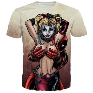 CAMISETA Harley Quinn Deadpool Camiseta 3D Anime Camiseta Dos Desenhos Animados Cosplay Camisetas FRETE GRATIS