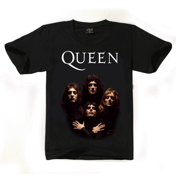 CAMISETA Algodão dos homens da moda manga curta impresso rainha banda estilo rock camiseta top tee FRETE GRATIS
