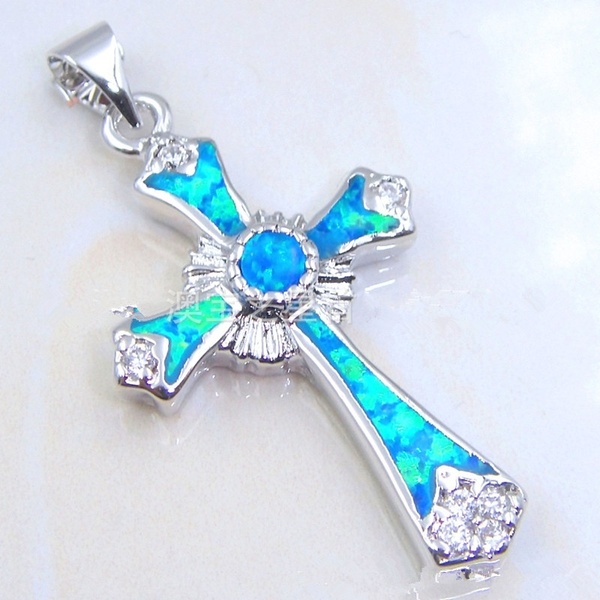 COLAR 925 prata esterlina azul fogo opala casamento charme colar de jóias FRETE GRATIS
