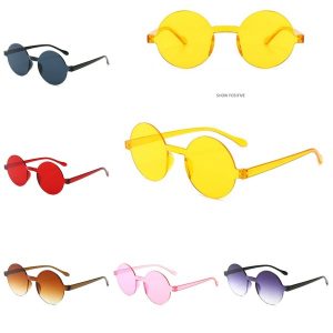 OCULOS NOVOS acessórios de moda unissex óculos de sol requintados pequenos óculos de armação redonda FRETE GRATIS
