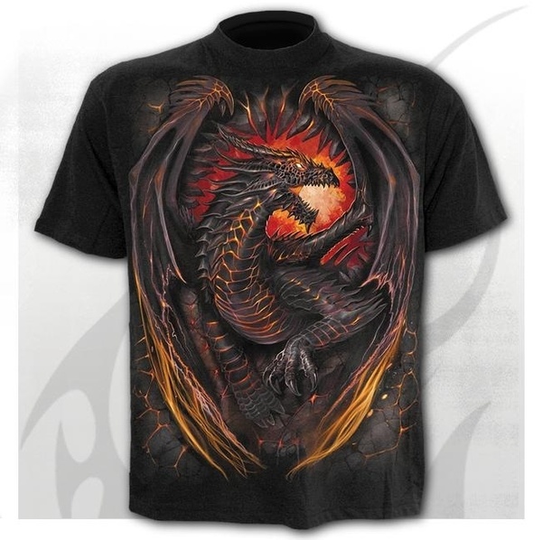 CAMISETA Homem moda moderna camiseta gótica com um dragão de fogo verão 3d impressora tee FRETE  GRATIS