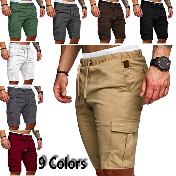BERMUDA Shorts com cordão Macacões de verão para homens Calções de rua Shorts de carga Macacões para homens Shorts táticos (6 cores) FRETE GRTIS