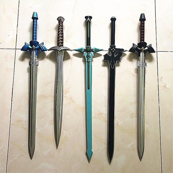 ESPADA 1: 1 Espada Legend of Zelda Link Azul Preto Cosplay PU Sword Art Online SAO O Hobbit Frodo Bolseiro Sting Sword FRETE GRATIS