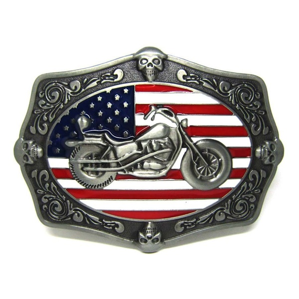 FIVELA American Flag Cool Motorcycle Skeleton Belt Buckle Biker Skull Western CowboWww.DUGEZZU.Com.Br ANTECIPE SUAS COMPRAS DEMORA ALGUNS DIAS PRA VOCE RECEBER FIQUE A VONTADE E BOAS COMPRAS …FRETE GRATISy