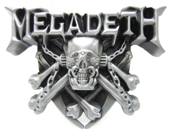 FIVELA Megadeth Crossbones Caveira Cabeça Esqueleto Corrente de ferro Fivela de cinto Punk Rock Gótico Www.DUGEZZU.Com.Br ANTECIPE SUAS COMPRAS DEMORA ALGUNS DIAS PRA VOCE RECEBER FIQUE A VONTADE E BOAS COMPRAS …FRETE GRATIS