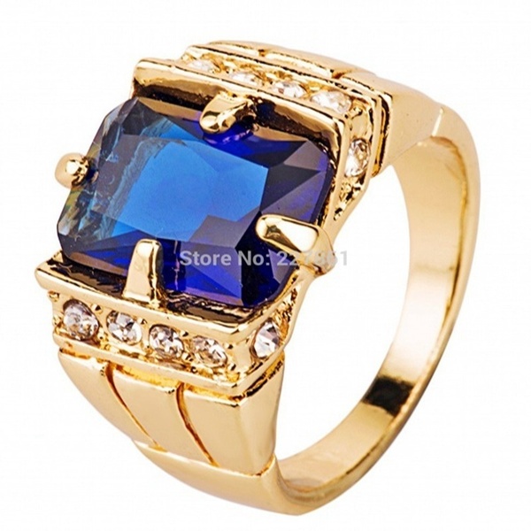 ANEL Fashion Jewelry Men’s Gold Filled Sapphire Ring Size 7 8 9 10 11 12 13 14 Www.DUGEZZU.Com.Br ANTECIPE SUAS COMPRAS DEMORA ALGUNS DIAS PRA VOCE RECEBER FIQUE A VONTADE E BOAS COMPRAS …FRETE GRATIS